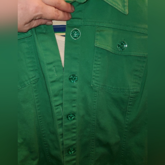 ST. PATRICK'S DAY SHIRT JACKET TOP SHAMROCKS IRISH GREEN XL from Cato - Picture 2 of 15
